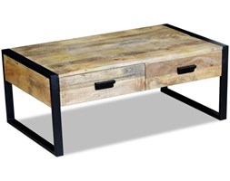 vidaXL Stolik kawowy z 2 szufladami, drewno mango 100x60x40cm