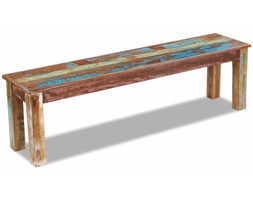 vidaXL Ławka z drewna odzyskanego 160x35x46 cm