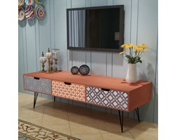 vidaXL Szafka pod TV z 3 szufladami, 120x40x36 cm, brązowa