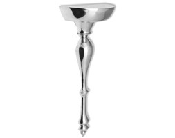 vidaXL Półka/Stolik konsola ścienna z aluminium, srebrna 25x13x61 cm