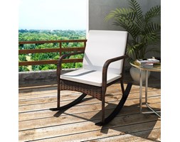 vidaXL Fotel bujany ogrodowy, rattan PE, brązowy