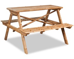 vidaXL Stół piknikowy bambusowy 120x120x78 cm