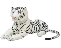 vidaXL 80164 Tiger Toy Plush White XXL - Untranslated