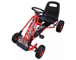 vidaXL Gokart dla dzieci, z pedałami, czerwony