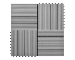 vidaXL Płytki WPC (30x30cm), szare 1m².