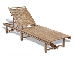 vidaXL Leżak plażowy, bambusowy