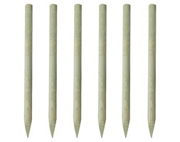 vidaXL Słupki ogrodzeniowe, zaostrzone, 6 szt., 150 cm, drewno FSC