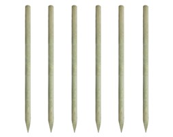 vidaXL Słupki ogrodzeniowe, zaostrzone, 6 szt., 200 cm, drewno FSC