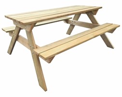 vidaXL Stół piknikowy, 150 x 135 x 71,5 cm, drewno FSC