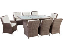 vidaXL Zestaw mebli ogrodowych, 25 części rattan PE, brązowy