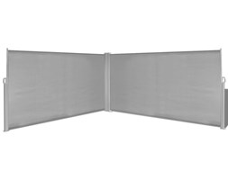 vidaXL Parawan rozsuwany 160x600 cm Szary