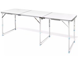vidaXL Składany, aluminiowy stół kempingowy z regulacją wysokości 180 x 60 cm