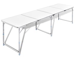 vidaXL Składany, aluminiowy stół kempingowy z regulacją wysokości 240 x 60 cm
