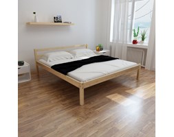 vidaXL Łóżko z drewna sosnowego, 160 x 200 cm, naturalne
