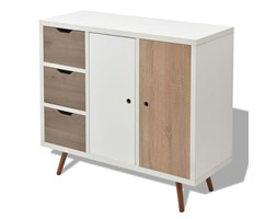 vidaXL Komoda 99,5x39x86 cm, biała
