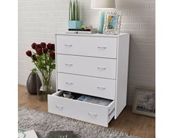 vidaXL Komoda z 4 szufladami, 60 x 30,5 x 71 cm, biała