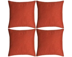 vidaXL Poszewki na poduszki 4 szt. lniane, terakota 50x50 cm