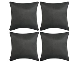 vidaXL Poszewki na poduszki 50x50 cm, zamszowe, 4 szt., antracytowe