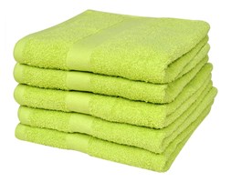 vidaXL Ręczniki, 5 szt., bawełna, 500 g/m², 70x140 cm, zielone