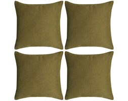 vidaXL Poszewki na poduszki 4 szt. lniane, zielone 50x50 cm