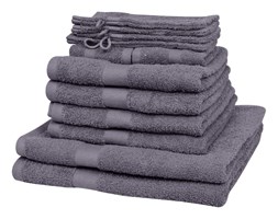 vidaXL Komplet 12 ręczników, bawełna, 500 g/m², antracytowy