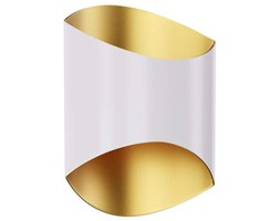 Kinkiet LAMPA ścienna SECTION 1005 W/G Zumaline OPRAWA metalowa biały złoty