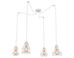 LAMPA wisząca IMPERIA 4 LP-2309/4P WH Light Prestige metalowa OPRAWA industrialny ZWIS kable spider pająk biały