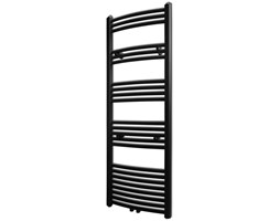 vidaXL Grzejnik łazienkowy, wygięty 500 x 1424 mm, czarny