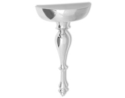 vidaXL Półka/Stolik konsola ścienna z aluminium 35x17x81 cm, srebrna