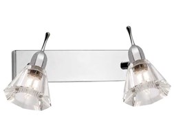 Kinkiet LAMPA ścienna ODESSA 2 LP-MB060/2 Light Prestige OPRAWA listwa do łazienki retro kryształ chrom przezroczyste