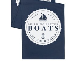 Bieżnik French Home - Marynarski Boats L - granatowy