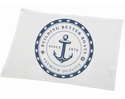 Serweta / podkładka French Home - Marynarska Anchor - biała