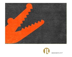 Dywanik łazienkowy Rhomtuft - Croc - pomarańczowo-szary