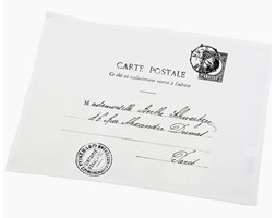 Serweta / podkładka French Home - Carte Postale - biała