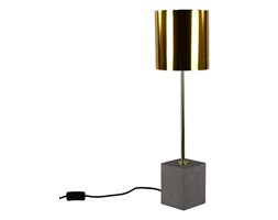 Lampa stołowa z betonu - Ocke - złota