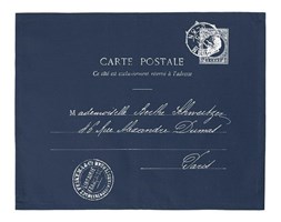Serweta / podkładka French Home - Carte Postale - granatowa