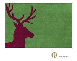 Dywanik łazienkowy Rhomtuft - Lord - bordowo-zielony