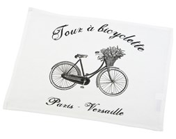 Serweta / podkładka French Home - Bicyclette - biała