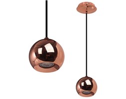 Miedziana LAMPA wisząca JAMES FH5951-BCB-120 RC Italux metalowa OPRAWA halogenowy ZWIS kula ball miedź petto