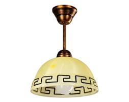 Lampa wisząca (klosz greka ambra)
