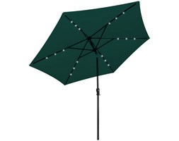 vidaXL Parasol na wysięgniku z LED 3 m, zielony