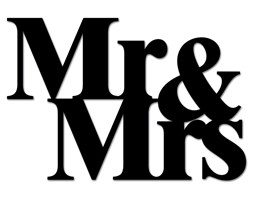 Napis 3D na ścianę DekoSign MRMRS czarny kod: MM1-1