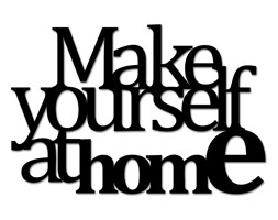 Napis 3D dekoracyjny MAKE YOURSELF AT HOME czarny kod: MYAH2-1