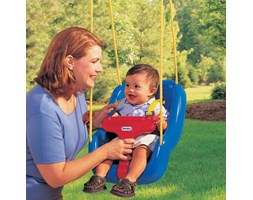 Little Tikes Huśtawka 2 w 1 wygoda i bezpieczeństwo niebieska
