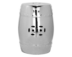 Stolik ceramiczny w srebrnej barwie odpowiedni na zewnątrz w srebrnej barwie Safavieh Modern Ming, ø 33 cm
