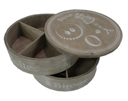 Okrągła szkatułka na biżuterię Antic Line Bijoux
