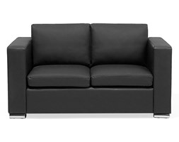 Skórzana sofa dwuosobowa czarna - kanapa - HELSINKI