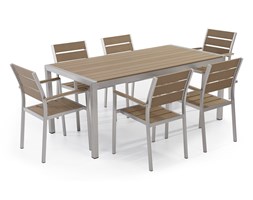 Aluminiowe meble ogrodowe brązowe VERNIO