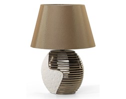 Nowoczesna lampka nocna - lampa stojąca - miedziano-beżowa - ESLA