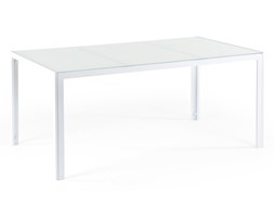Stół ogrodowy biały - 160 cm - meble ogrodowe - aluminium - CATANIA